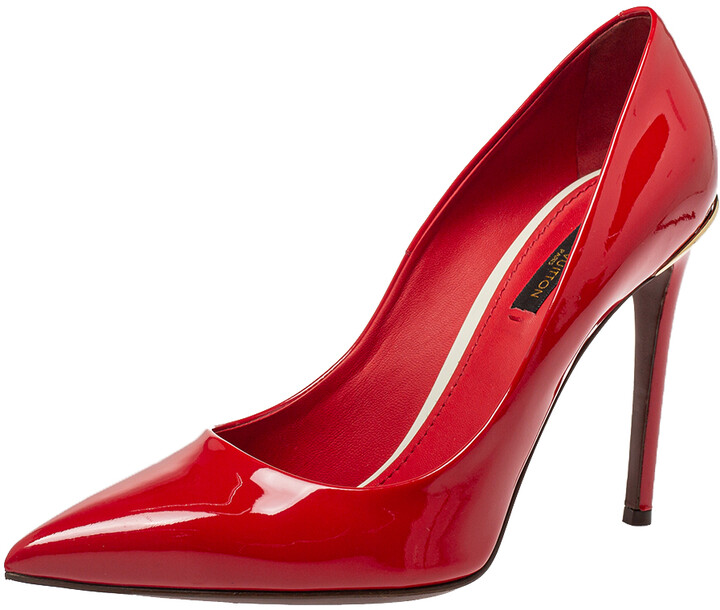 Louis Vuitton Red Patent Leather Eyeline Pointed Toe Pumps Size 39 -  ShopStyle