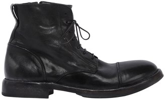 Moma Washed Leather Lace-Up Boots