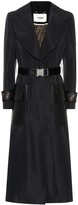 Thumbnail for your product : Fendi Leather-trimmed faille trench coat
