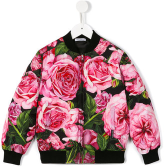 Dolce & Gabbana Kids rose print jacket