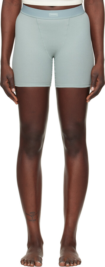 SKIMS Three-Pack Multicolor Cotton Rib Boxer Boy Shorts