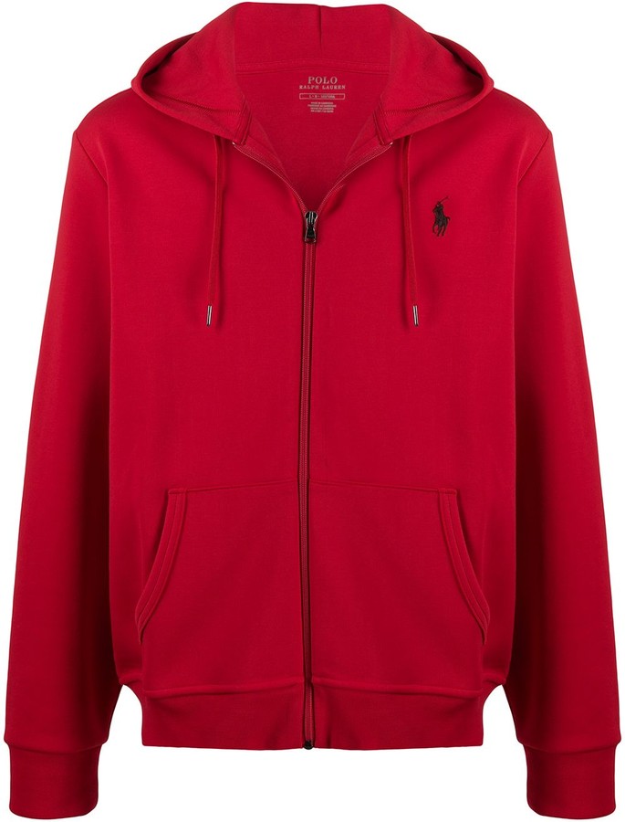 polo ralph lauren black and red hoodie