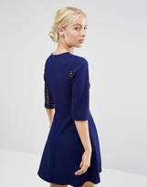 Thumbnail for your product : ASOS Lace Insert Skater Dress