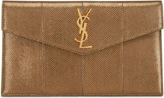Clutch bag Yves Saint Laurent Gold in Metal - 35295150