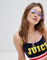 Thumbnail for your product : Juicy Couture Juicy By Colour Block Logo Towelling Bralet