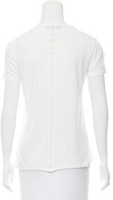 The Row Silk-Accented Short Sleeve T-Shirt