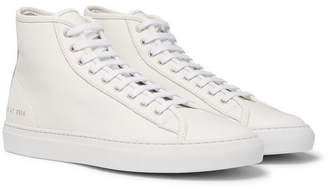 Common Projects Tournament Full-grain Leather High-top Sneakers - White