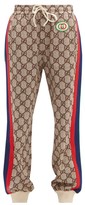Thumbnail for your product : Gucci GG-print Web-stripe Track Pants - Brown Multi
