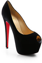 Thumbnail for your product : Christian Louboutin Highness Suede Platform Pumps