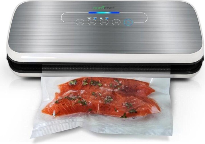 Nutrichef Automatic Food Vacuum Sealer - Electric Air Sealing Preserver System (Silver)