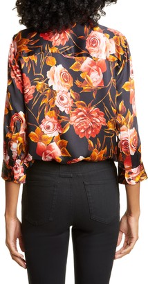 L'Agence Dani Silk Floral Shirt