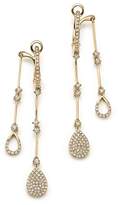 Thumbnail for your product : KC Designs 14K Yellow Gold Diamond Micro Pavé Front-Back Drop Earrings