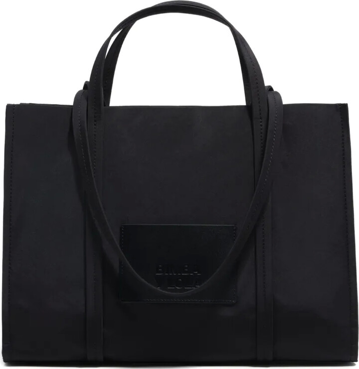 Bimba y Lola Shopper logo-plaque tote bag