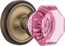 Nostalgic Warehouse Classic Rosette with Waldorf Pink Door Knob