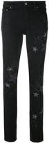 Red Valentino - star embroidered jeans - women - coton/Spandex/Elasthanne - 29