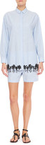 Thumbnail for your product : No.21 Pull-On Cotton Chambray Shorts, Blue