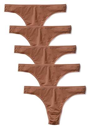 Iris & Lilly Women's Body Smooth Thong, Pack of 5,(Manufacturer size: Small)