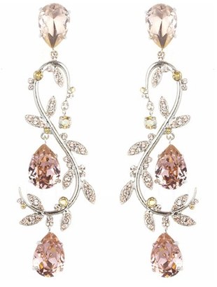 Oscar de la Renta Women's Crystal Swirl Drop Earrings