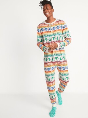 Old Navy Matching Printed Thermal Pajama One-Piece for Men - ShopStyle