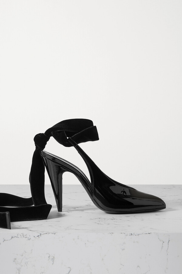 slingback heels with bow