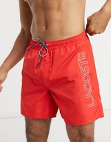 Thumbnail for your product : Lacoste boxer-included swim shorts in red