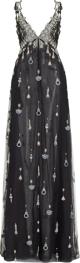 Cucculelli Shaheen Deco Medallion Beaded Maxi Dress ShopStyle