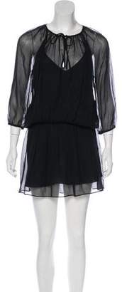 Mason Silk Short Sleeve Mini Dress