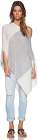 Thumbnail for your product : White + Warren Blocked Side Slit Poncho