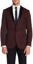 Thumbnail for your product : Paisley & Gray Two-Tone Floral Tapestry One Button Shawl Lapel Slim Fit Tuxedo Jacket