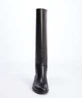 Thumbnail for your product : Lanvin black leather screw head detail riding boots