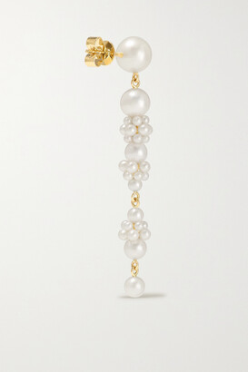 Sophie Bille Brahe Tulip 14-karat Gold Pearl Earrings - One size