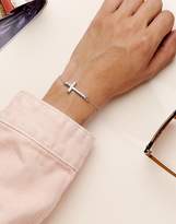 Thumbnail for your product : ICON BRAND Cross Chain Bracelet In Silver