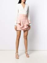 Thumbnail for your product : Elisabetta Franchi two tone ruffled dress