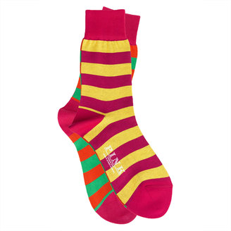 Thomas Pink Odd Stripe Socks