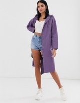 Thumbnail for your product : ASOS DESIGN longline parka in mauve