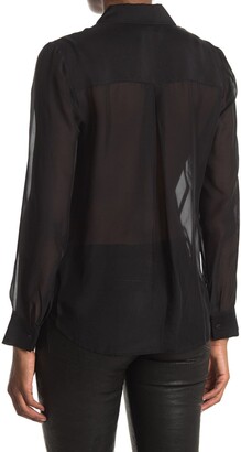 Pleated Sleeve Collared Crepe Blouse | Shop the world's largest collection  of fashion | ShopStyle