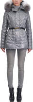 Thumbnail for your product : Gorski Apres Ski Quilted Belted Jacket with Fox Trim