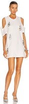 Thumbnail for your product : Area Cold Shoulder Pendant T-Shirt Dress in White