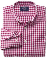 Thumbnail for your product : Charles Tyrwhitt Slim fit non-iron poplin red check shirt