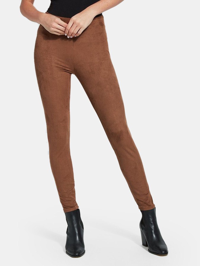 Brown suede leggings Clearance