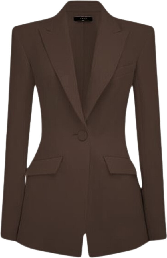 Unum Diem Brown Vintage-Inspired Oversized Blazer - Mocha
