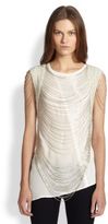 Thumbnail for your product : Haute Hippie Draped Multistrand Beaded Top
