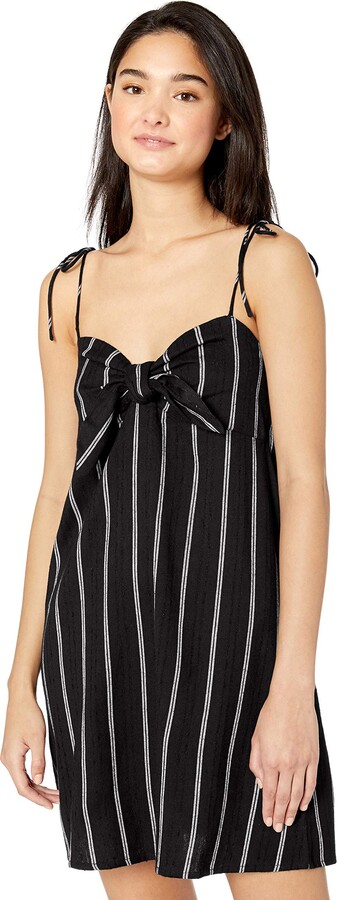 billabong black and white striped dress