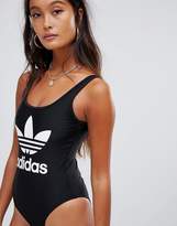 Thumbnail for your product : adidas Bodysuit With Large Trefoil Logo In Black