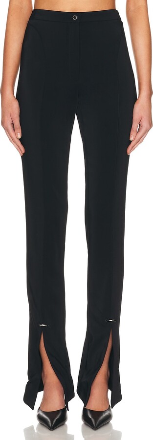 Thierry Mugler Straight Leg Pant in Black