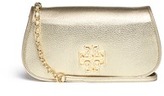 Thumbnail for your product : Tory Burch 'Britten' cutout logo pebbled leather chain clutch