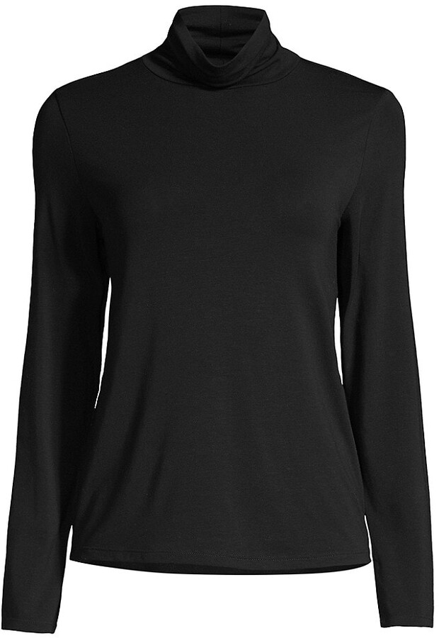 black stretch turtleneck
