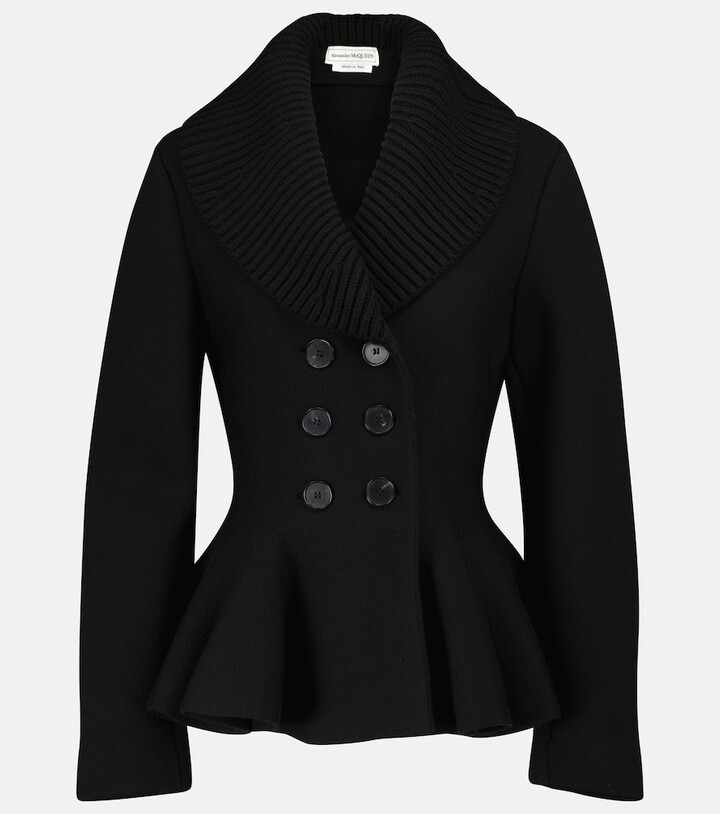 black peplum jacket uk