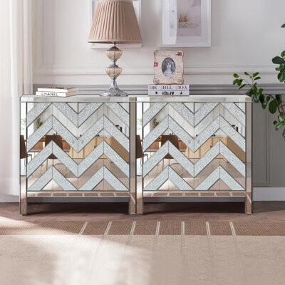 Mirrored storage cabinet