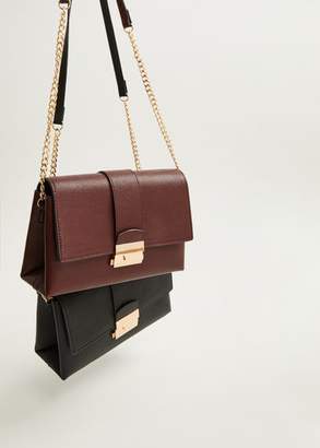 MANGO Chain envelope bag burgundy - One size - Women